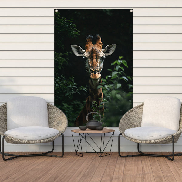 Portret van een Giraffe in de Natuur tuinposter