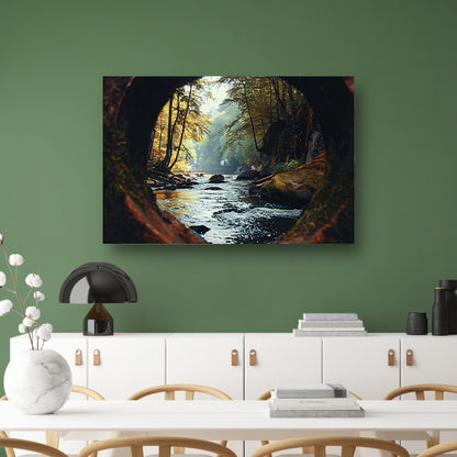 Rivierlandschap door Verweerd Venster poster