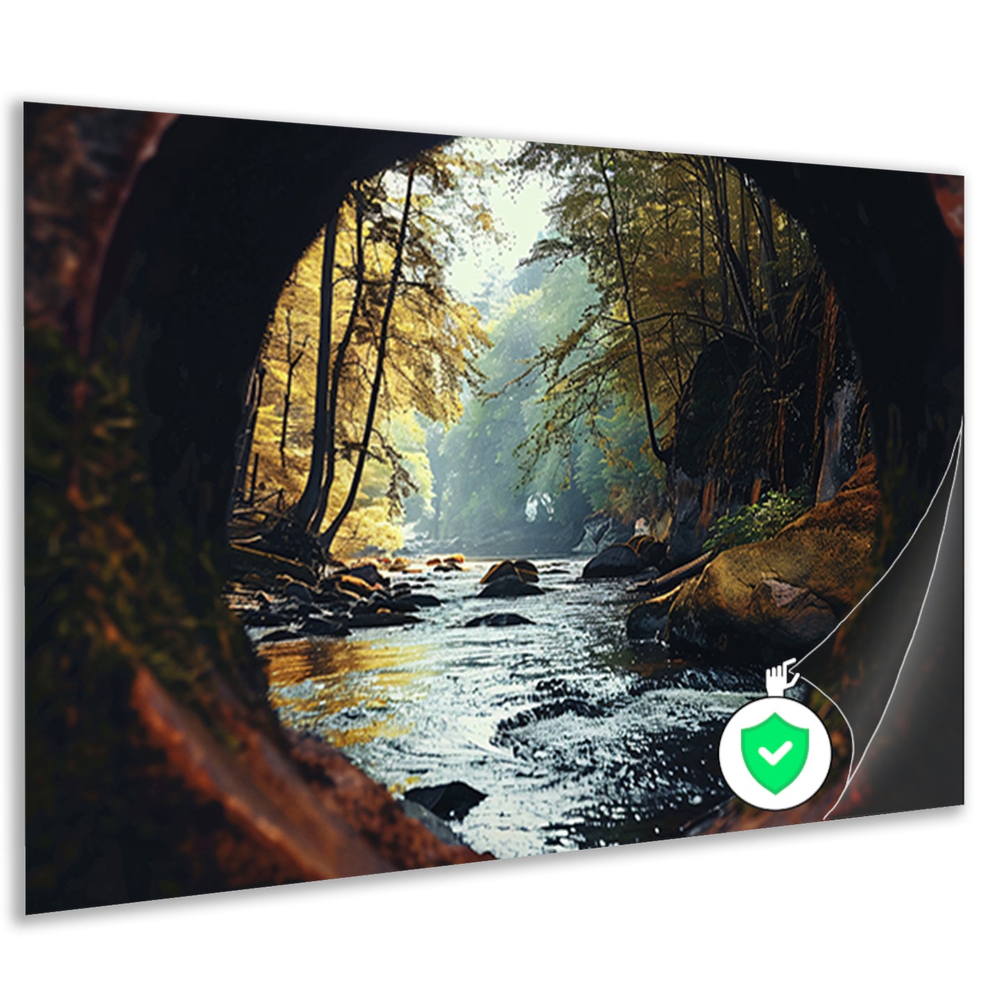 Rivierlandschap door Verweerd Venster poster