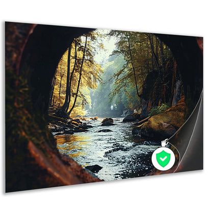 Rivierlandschap door Verweerd Venster poster
