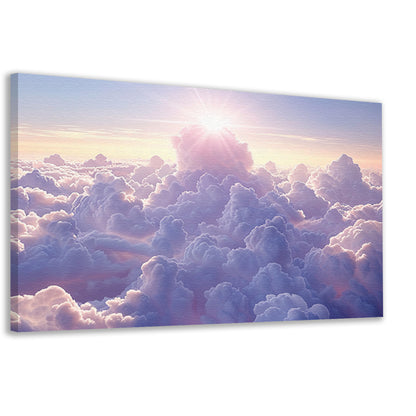 Zonsopgang boven een zee van wolken canvas