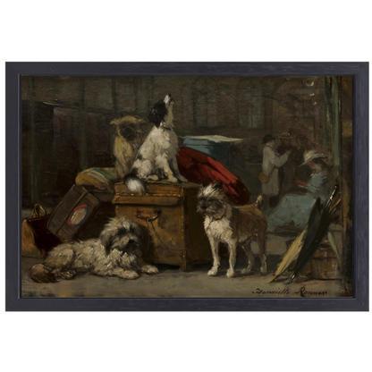 Op het platform - Henriëtte Ronner canvas met baklijst
