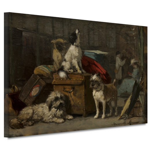 Op het platform - Henriëtte Ronner canvas