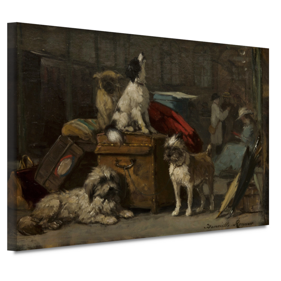 Op het platform - Henriëtte Ronner canvas