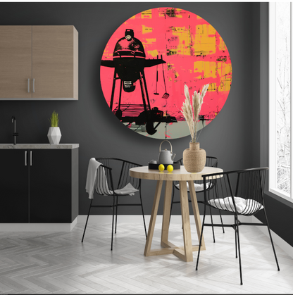 Roze Muur Barbecue forex muurcirkel