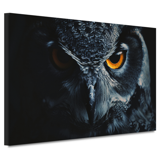 De hypnotiserende ogen van de uil canvas