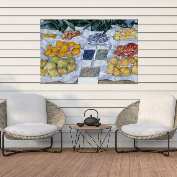 Fruit weergegeven op een standaard - Gustave Caillebotte tuinposter