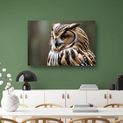 Prachtige close-up foto van een uil poster