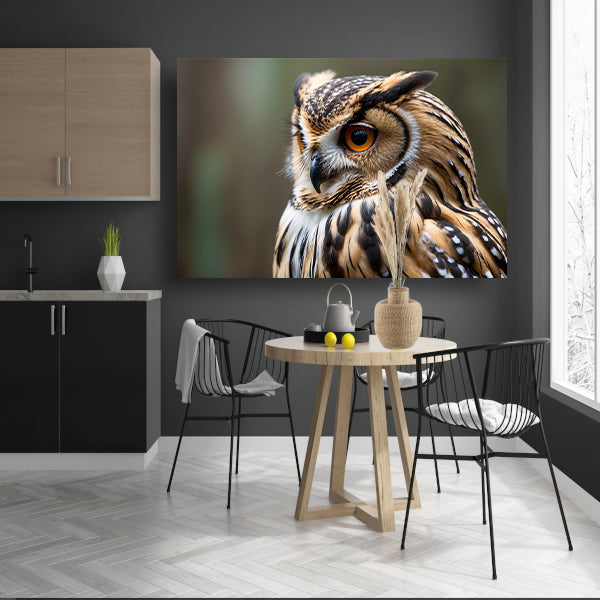 Prachtige close-up foto van een uil poster