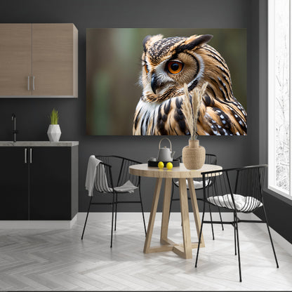 Prachtige close-up foto van een uil poster