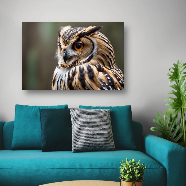 Prachtige close-up foto van een uil poster