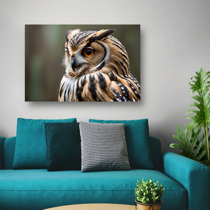 Prachtige close-up foto van een uil poster