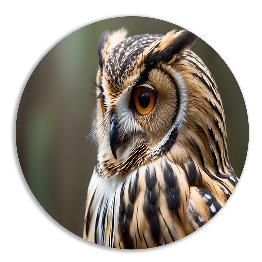 Prachtige close-up foto van een uil forex muurcirkel
