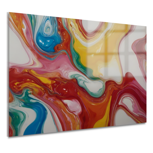 Dans van kleuren in abstracte stijl acrylglas