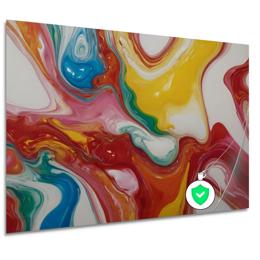 Dans van kleuren in abstracte stijl poster