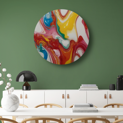 Dans van kleuren in abstracte stijl forex muurcirkel