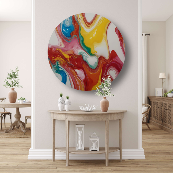 Dans van kleuren in abstracte stijl forex muurcirkel