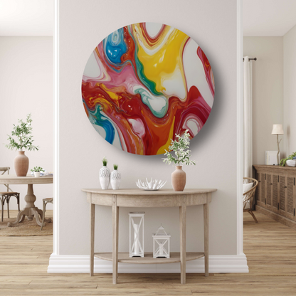 Dans van kleuren in abstracte stijl forex muurcirkel