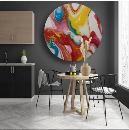Dans van kleuren in abstracte stijl forex muurcirkel
