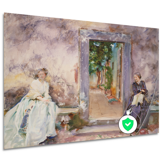 De Tuinmuur - John Singer Sargent poster