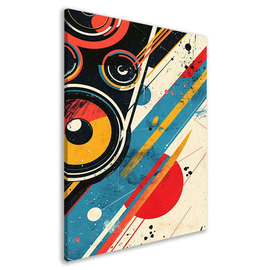 Abstract Straatkunst met Luidsprekers canvas
