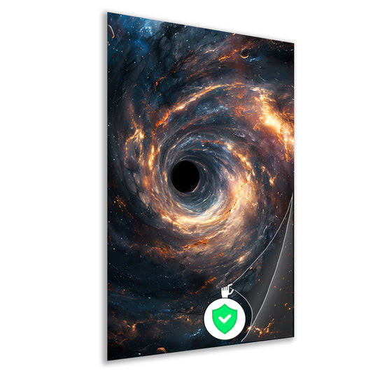 Draaikolk van Kleuren rond een Zwart Gat poster