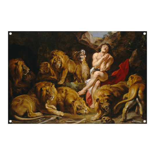 Daniël in de leeuwenkuil - Peter Paul Rubens tuinposter