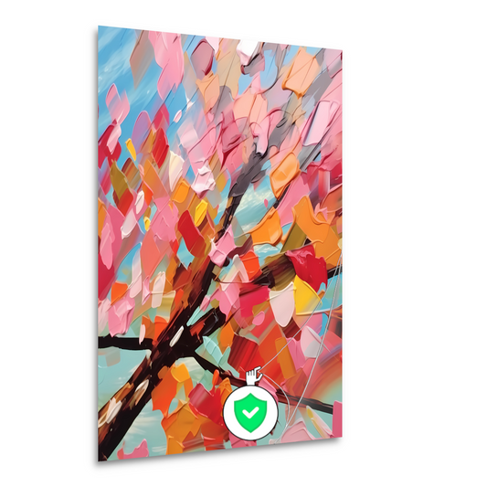 Minimalistische boom in zwart-wit poster
