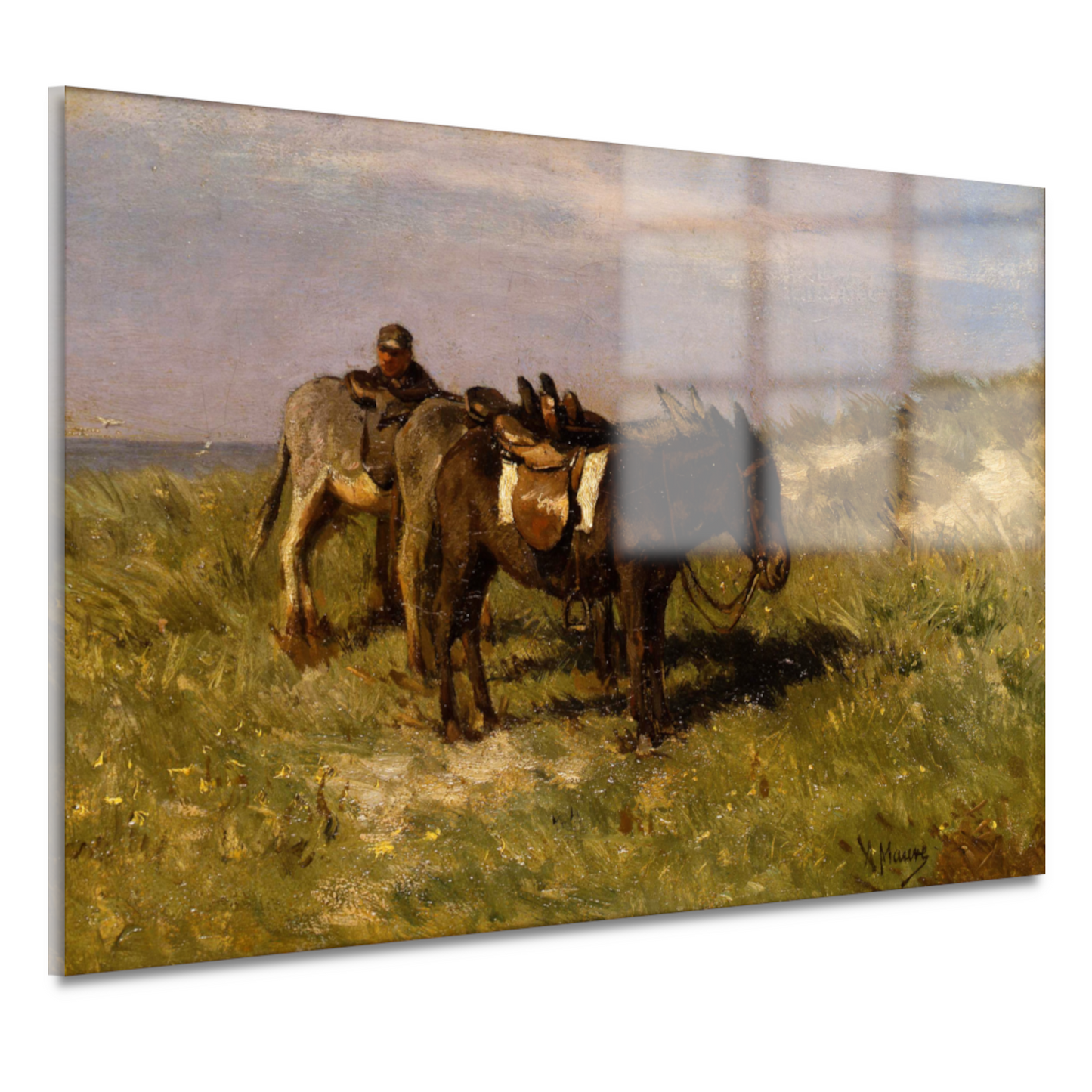 Strandezels te Katwijk - Anton Mauve acrylglas