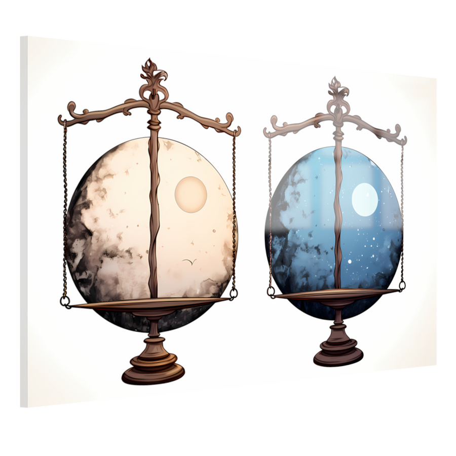 Evenwicht tussen Zonlicht en Maanlicht acrylglas