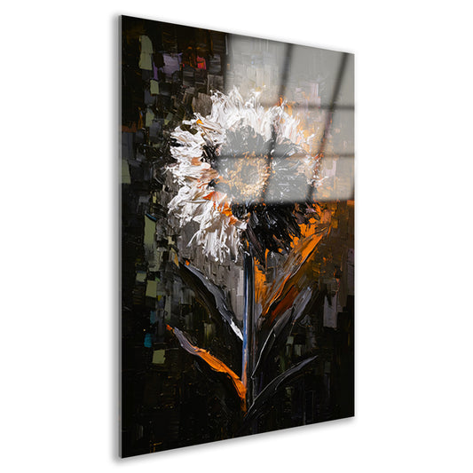 Expressieve Bloem in Abstracte Stijl acrylglas