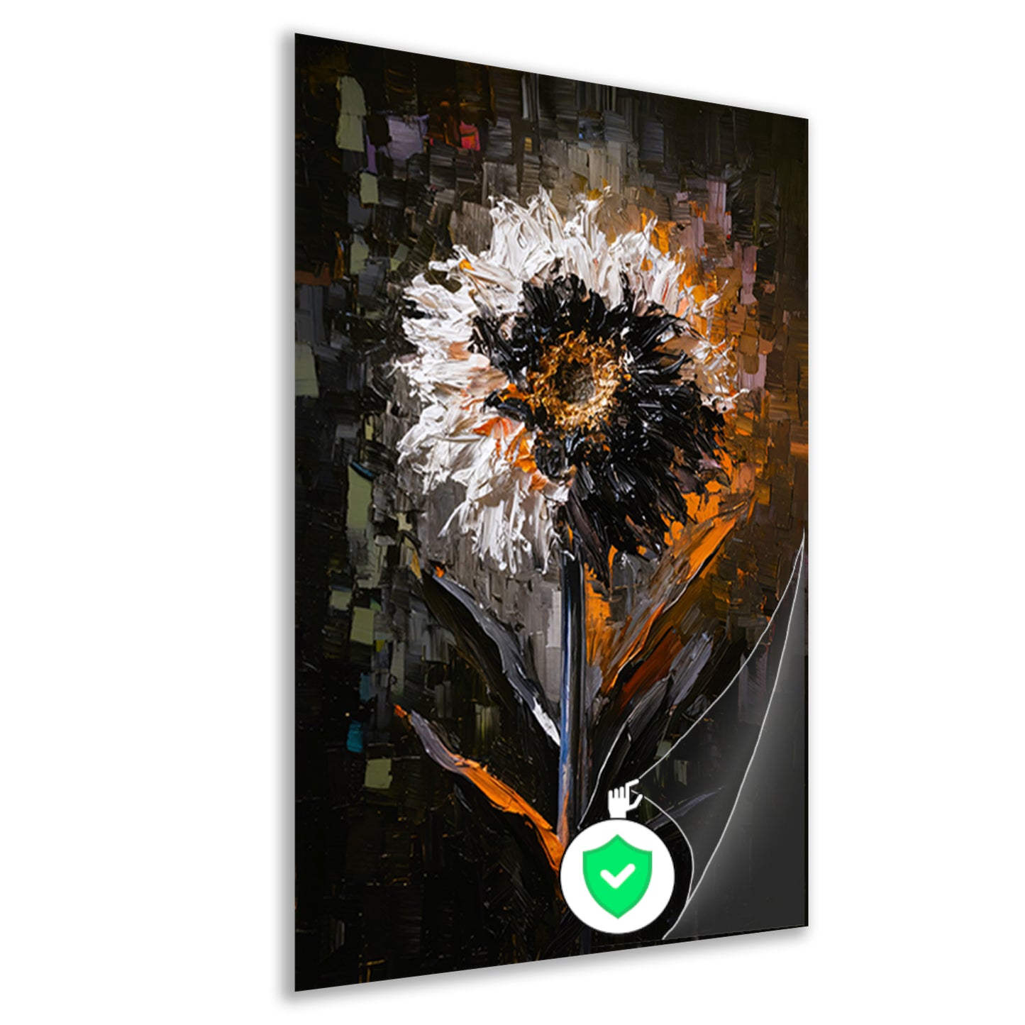Expressieve Bloem in Abstracte Stijl poster