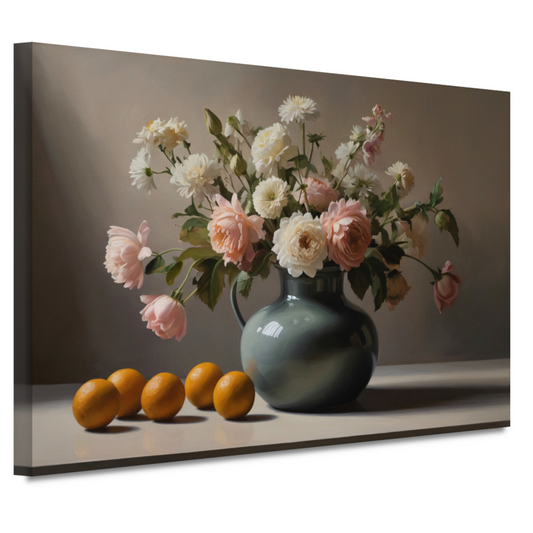 Stilleven met Bloemen en Citroenen canvas