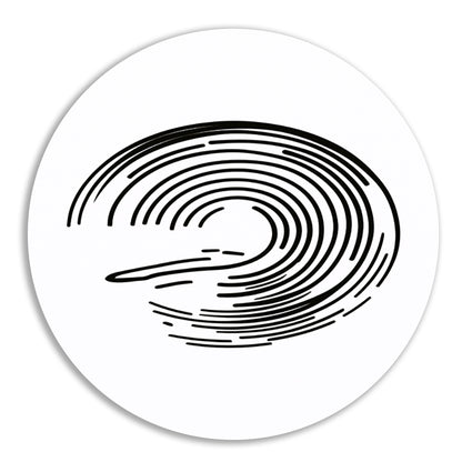 Abstracte Zwart-Witte Dynamische Lijnkunst forex muurcirkel