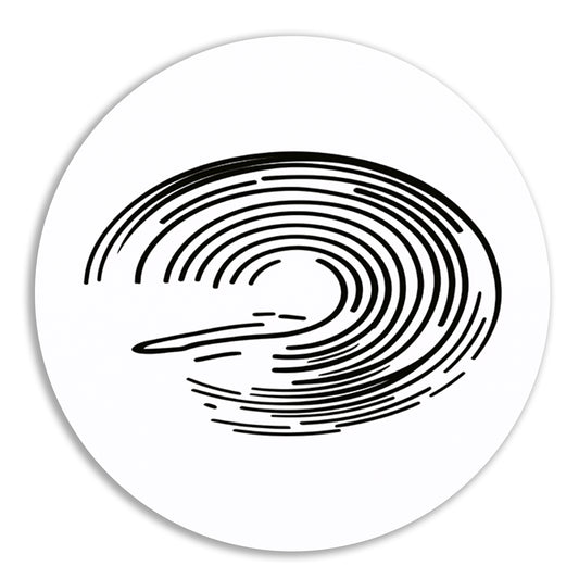 Abstracte Zwart-Witte Dynamische Lijnkunst forex muurcirkel