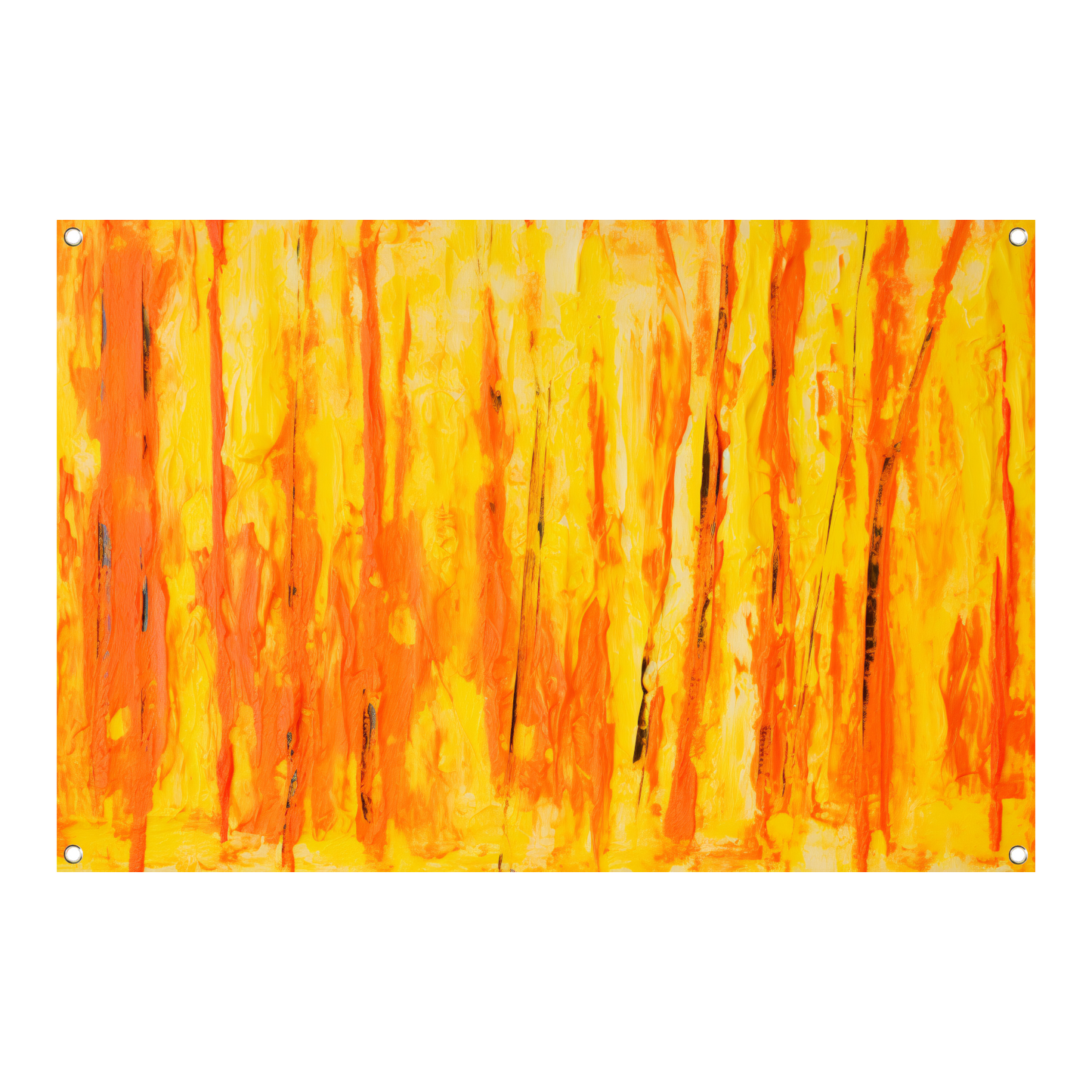 Abstract schilderij met penseelstreken tuinposter