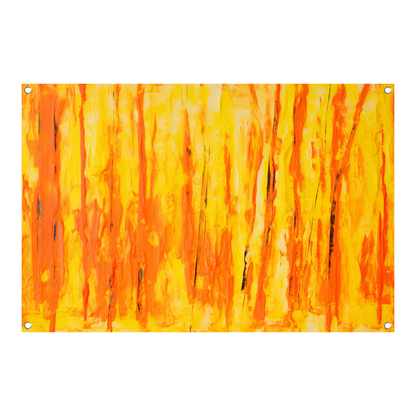 Abstract schilderij met penseelstreken tuinposter