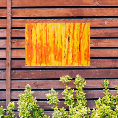 Abstract schilderij met penseelstreken tuinposter