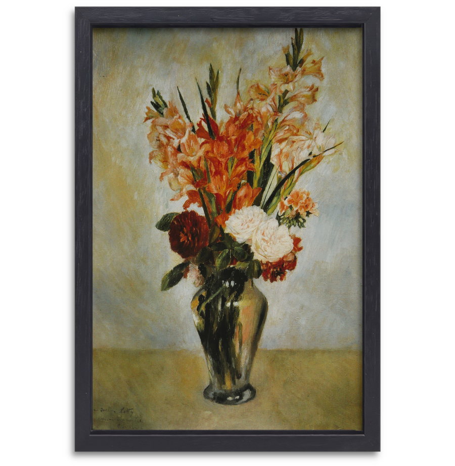 Gladiolen - Pierre-Auguste Renoir canvas met baklijst