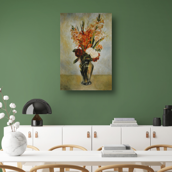Gladiolen - Pierre-Auguste Renoir canvas met baklijst
