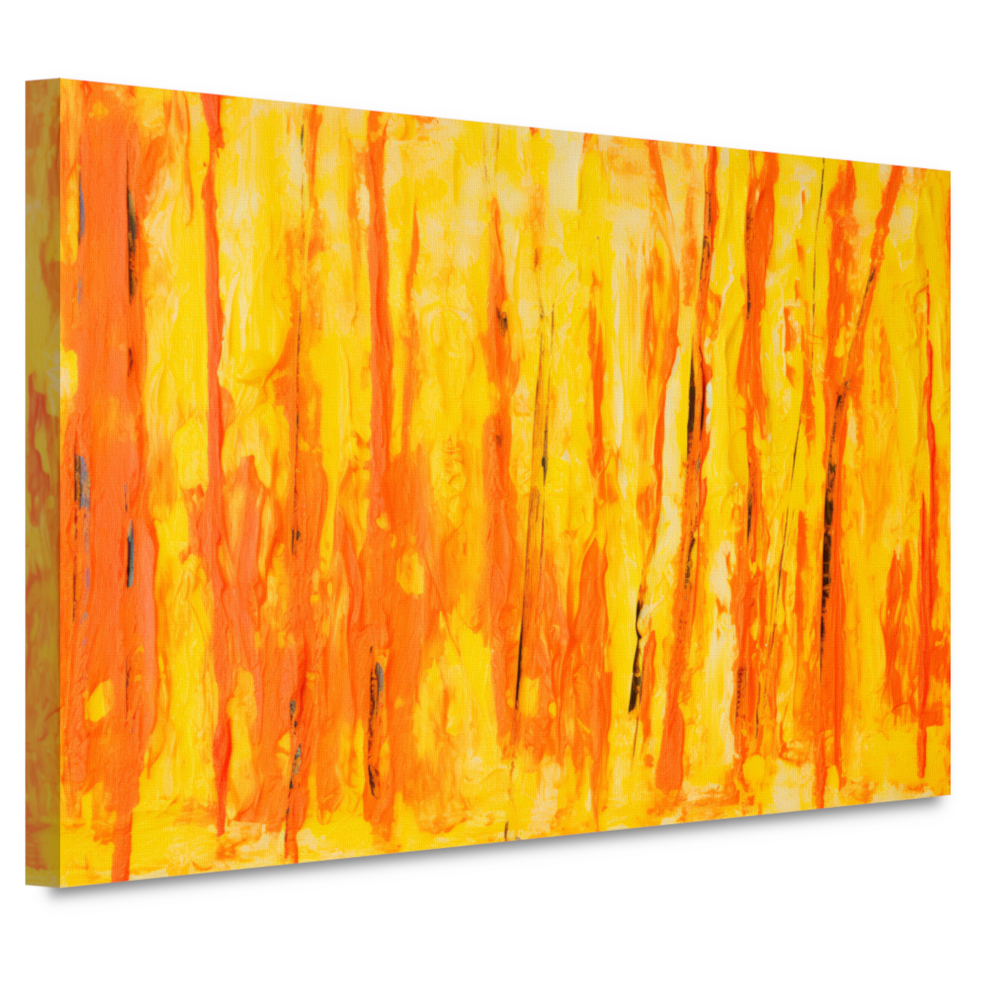 Abstract schilderij met penseelstreken canvas