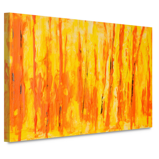 Abstract schilderij met penseelstreken canvas
