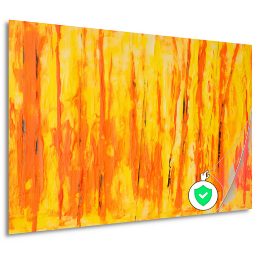 Abstract schilderij met penseelstreken poster
