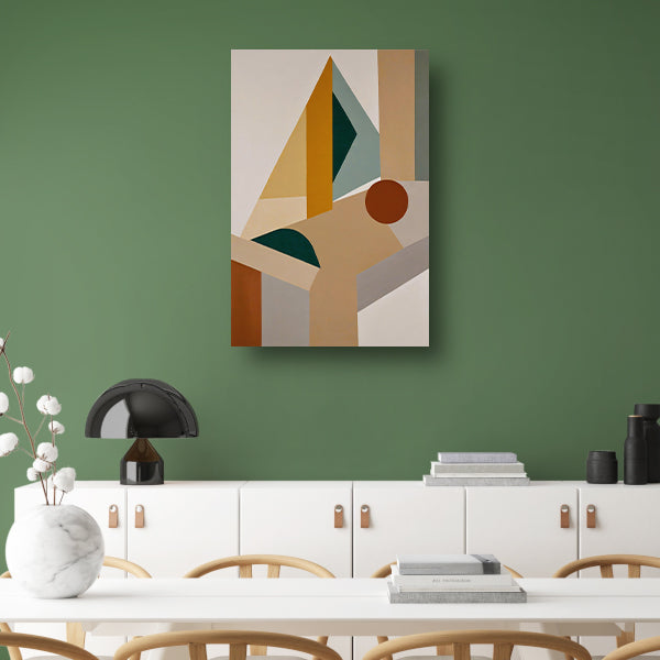 Abstracte Compositie met Geometrische Vormen canvas
