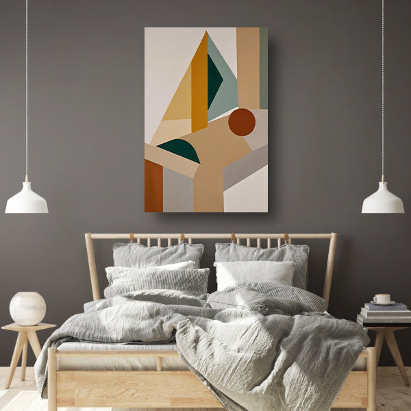 Abstracte Compositie met Geometrische Vormen canvas
