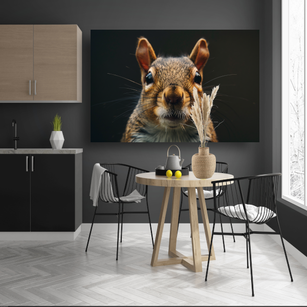 Intiem portret van een eekhoorn in detail poster