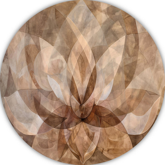 Sepia Lotus Bloesem Abstracte Kunstwerk forex muurcirkel