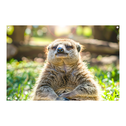 Luiaard genietend van zon in natuur tuinposter