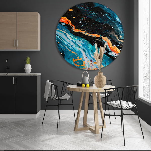 Abstract kleuren explosie forex muurcirkel