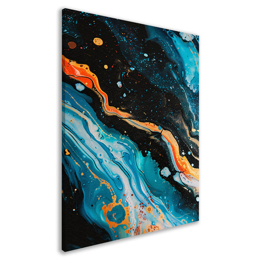 Abstract kleuren explosie op canvas canvas